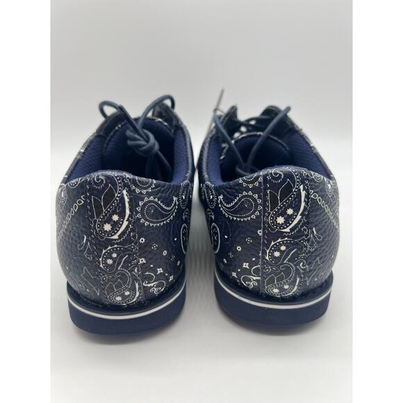 G/FORE Bandana Gallivanter Golf Shoes Navy Twilight Pebble Leather Size 7.5 - Picture 7 of 16